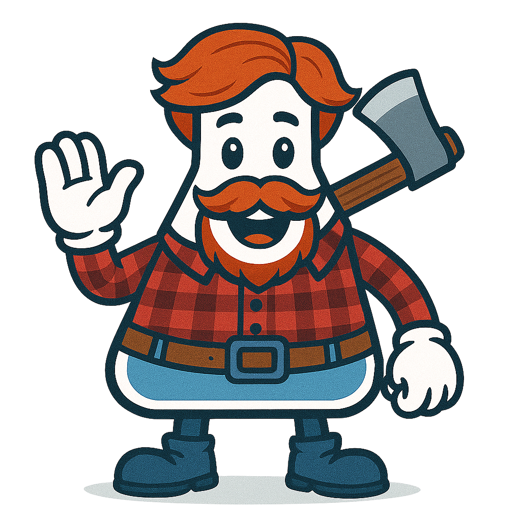 Conversational Persona Lumberjack Mascot